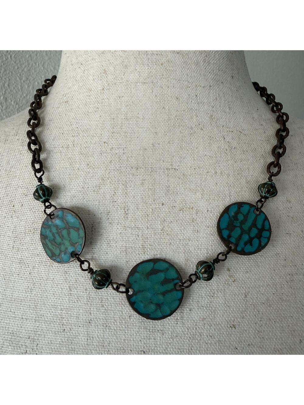 Artsy turquoise statement necklace serving desert witch